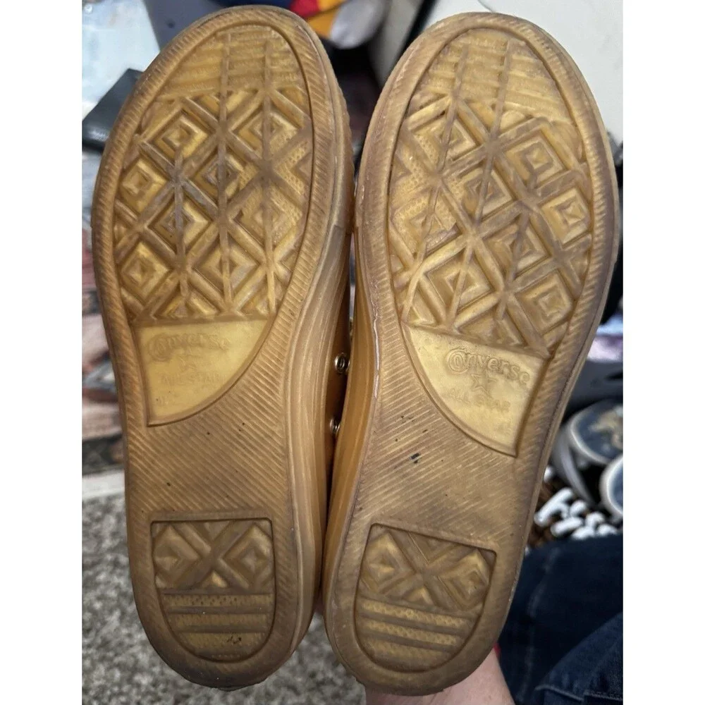 Converse All Star Gold Metallic Ox Lo Top Sneaker 653107C Big Kids 5.5 M4.5 W6